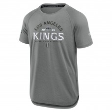 Los Angeles Kings Fanatics Heather Gray 2025 Stanley Cup Playoffs Authentic Pro Rink Performance T-Shirt