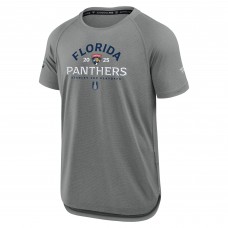 Florida Panthers Fanatics Heather Gray 2025 Stanley Cup Playoffs Authentic Pro Rink Performance T-Shirt