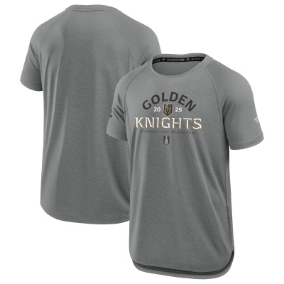 Футболка Vegas Golden Knights Fanatics Heather Gray 2025 Stanley Cup Playoffs Authentic Pro Rink Performance