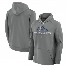Toronto Maple Leafs Fanatics Gray 2025 Stanley Cup Playoffs Authentic Pro Rink Fly Fleece Pullover Hoodie