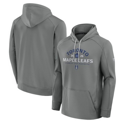 Толстовка Toronto Maple Leafs Fanatics Gray 2025 Stanley Cup Playoffs Authentic Pro Rink Fly Fleece