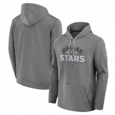 Dallas Stars Fanatics Gray 2025 Stanley Cup Playoffs Authentic Pro Rink Fly Fleece Pullover Hoodie