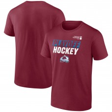 Colorado Avalanche Fanatics Burgundy 2025 Stanley Cup Playoffs Breakout T-Shirt