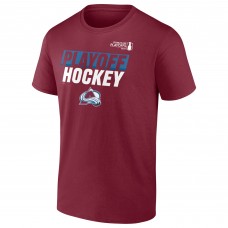 Colorado Avalanche Fanatics Burgundy 2025 Stanley Cup Playoffs Breakout T-Shirt
