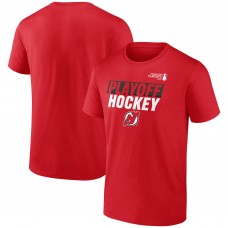 New Jersey Devils Fanatics Red 2025 Stanley Cup Playoffs Breakout T-Shirt