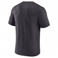 Minnesota Wild Fanatics Heather Charcoal 2025 Stanley Cup Playoffs Crossbar Tri-Blend T-Shirt