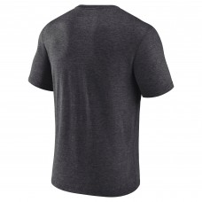 Dallas Stars Fanatics Heather Charcoal 2025 Stanley Cup Playoffs Crossbar Tri-Blend T-Shirt