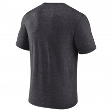 Carolina Hurricanes Fanatics Heather Charcoal 2025 Stanley Cup Playoffs Crossbar Tri-Blend T-Shirt