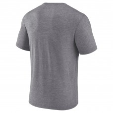 St. Louis Blues Fanatics Heather Charcoal 2025 Stanley Cup Playoffs Crossbar Tri-Blend T-Shirt