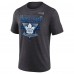 Футболка Toronto Maple Leafs Fanatics Heather Charcoal 2025 Stanley Cup Playoffs Crossbar Tri-Blend