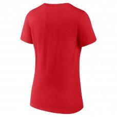 Женская футболка Washington Capitals Fanatics Red 2025 Stanley Cup Playoffs Breakout V-Neck T-Shirt