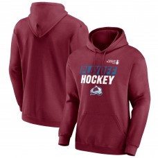 Colorado Avalanche Fanatics Burgundy 2025 Stanley Cup Playoffs Breakout Fleece Pullover Hoodie