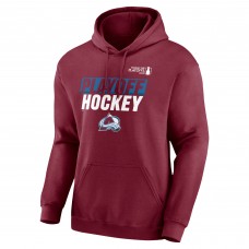 Colorado Avalanche Fanatics Burgundy 2025 Stanley Cup Playoffs Breakout Fleece Pullover Hoodie