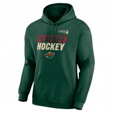 Minnesota Wild Fanatics Green 2025 Stanley Cup Playoffs Breakout Fleece Pullover Hoodie