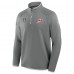 Carolina Hurricanes Fanatics Gray 2025 Stanley Cup Playoffs Authentic Pro Fleece Quarter-Zip Pullover