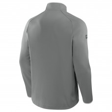 Carolina Hurricanes Fanatics Gray 2025 Stanley Cup Playoffs Authentic Pro Fleece Quarter-Zip Pullover