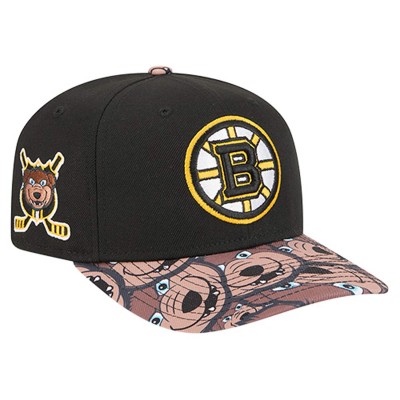 Бейсболка Boston Bruins New Era Black Mascot Visor 9SEVENTY