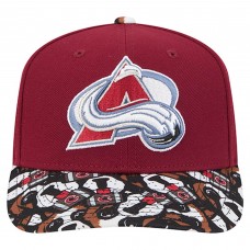 Бейсболка Colorado Avalanche New Era Burgundy Mascot Visor 9SEVENTY