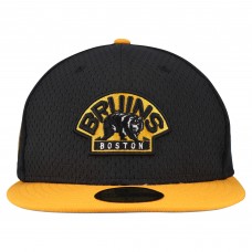 Бейсболка Boston Bruins New Era Black/Gold Mesh Crown Two-Tone 59FIFTY