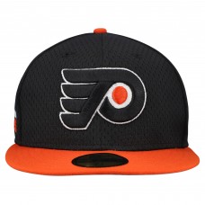 Бейсболка Philadelphia Flyers New Era Black/Orange Mesh Crown Two-Tone 59FIFTY