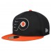 Бейсболка Philadelphia Flyers New Era Black/Orange Mesh Crown Two-Tone 59FIFTY