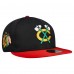 Бейсболка Chicago Blackhawks New Era Black/Red Mesh Crown Two-Tone 59FIFTY