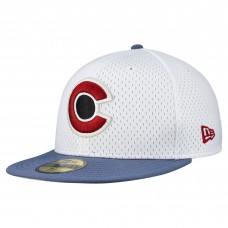 Бейсболка Colorado Avalanche New Era White/Navy Mesh Crown Two-Tone 59FIFTY
