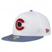 Бейсболка Colorado Avalanche New Era White/Navy Mesh Crown Two-Tone 59FIFTY