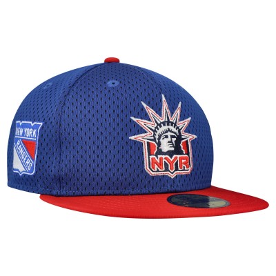 Бейсболка New York Rangers New Era Blue/Red Mesh Crown Two-Tone 59FIFTY