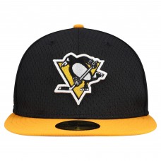 Бейсболка Pittsburgh Penguins New Era Black/Gold Mesh Crown Two-Tone 59FIFTY