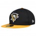 Бейсболка Pittsburgh Penguins New Era Black/Gold Mesh Crown Two-Tone 59FIFTY
