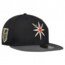 Бейсболка Vegas Golden Knights New Era Black/Gray Mesh Crown Two-Tone 59FIFTY