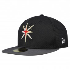 Бейсболка Vegas Golden Knights New Era Black/Gray Mesh Crown Two-Tone 59FIFTY