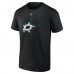 Dallas Stars Mikko Rantanen Fanatics Black Authentic Stack Name & Number T-Shirt