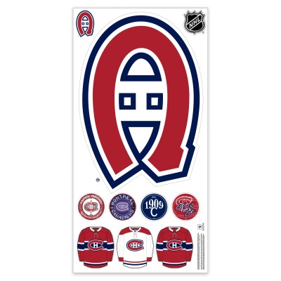 Montreal Canadiens Repositionable Team Logo Wall Decal Set