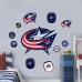 Columbus Blue Jackets Repositionable Team Logo Wall Decal Set