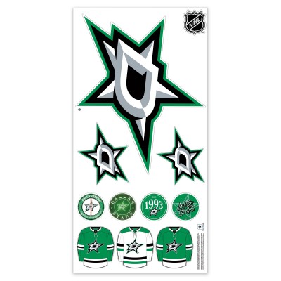 Dallas Stars Repositionable Team Logo Wall Decal Set