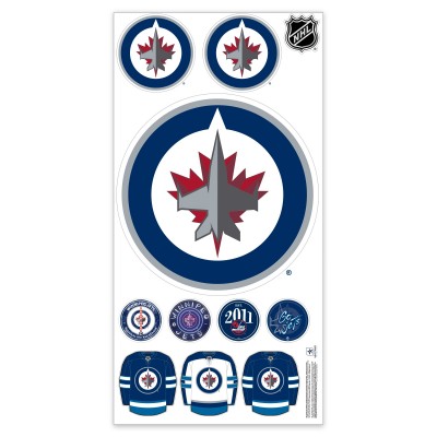 Winnipeg Jets Repositionable Team Logo Wall Decal Set