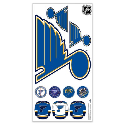 St. Louis Blues Repositionable Team Logo Wall Decal Set