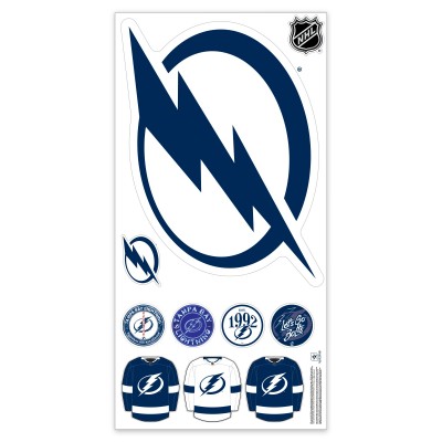 Tampa Bay Lightning Repositionable Team Logo Wall Decal Set