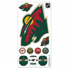 Minnesota Wild Repositionable Team Logo Wall Decal Set Minnesota Wild Repositionable Team Logo Wall Decal Set