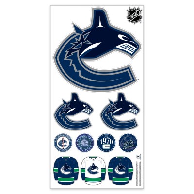 Vancouver Canucks Repositionable Team Logo Wall Decal Set