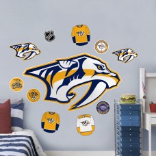 Nashville Predators Repositionable Team Logo Wall Decal Set
