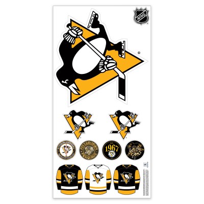 Pittsburgh Penguins Repositionable Team Logo Wall Decal Set