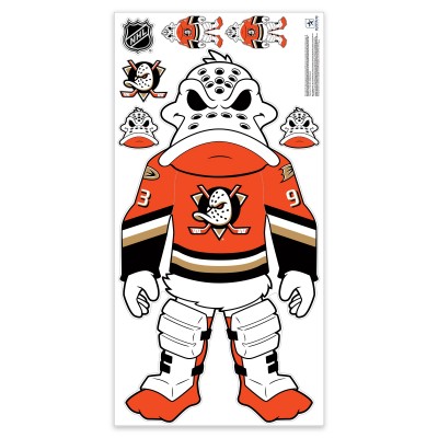 Anaheim Ducks Mascot Repositionable Wall Decal Set