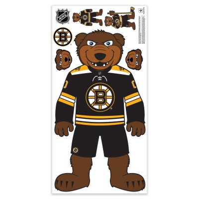 Boston Bruins Mascot Repositionable Wall Decal Set