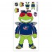 Columbus Blue Jackets Mascot Repositionable Wall Decal Set Columbus Blue Jackets Mascot Repositionable Wall Decal Set