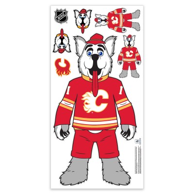 Calgary Flames Mascot Repositionable Wall Decal Set