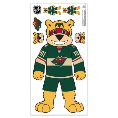Minnesota Wild Mascot Repositionable Wall Decal Set