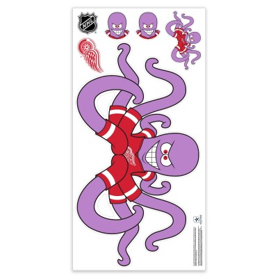 Detroit Red Wings Mascot Repositionable Wall Decal Set